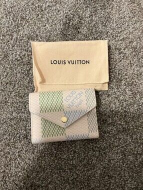 Louis Vuitton Pastel Checkerboard Mini Wallet - White, Green, Blue